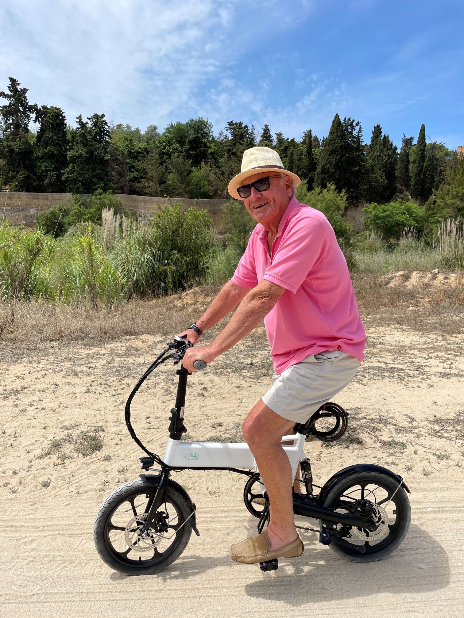 David - Woodlands Suite patient enjoying riding his bike